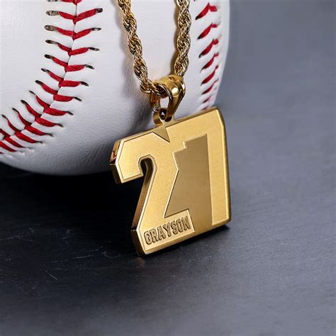 Softball Necklace With Number